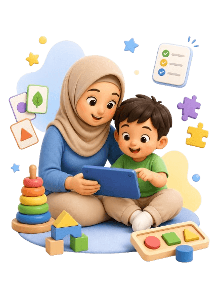 Ilustrasi anak belajar bersama SkillPath Kids